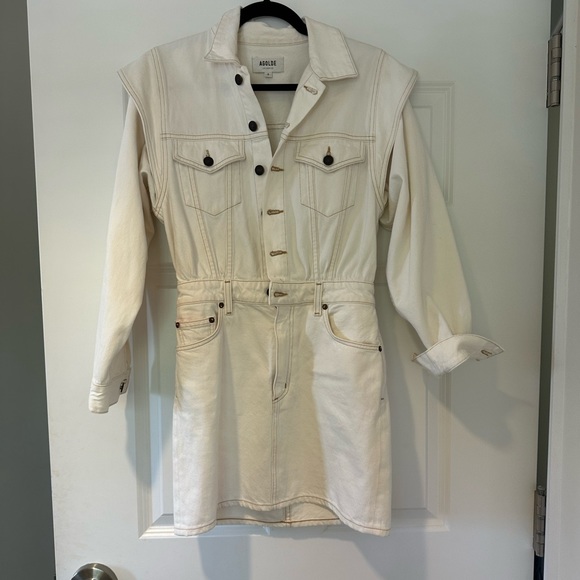 Agolde white denim Reyna dress - Picture 2 of 4
